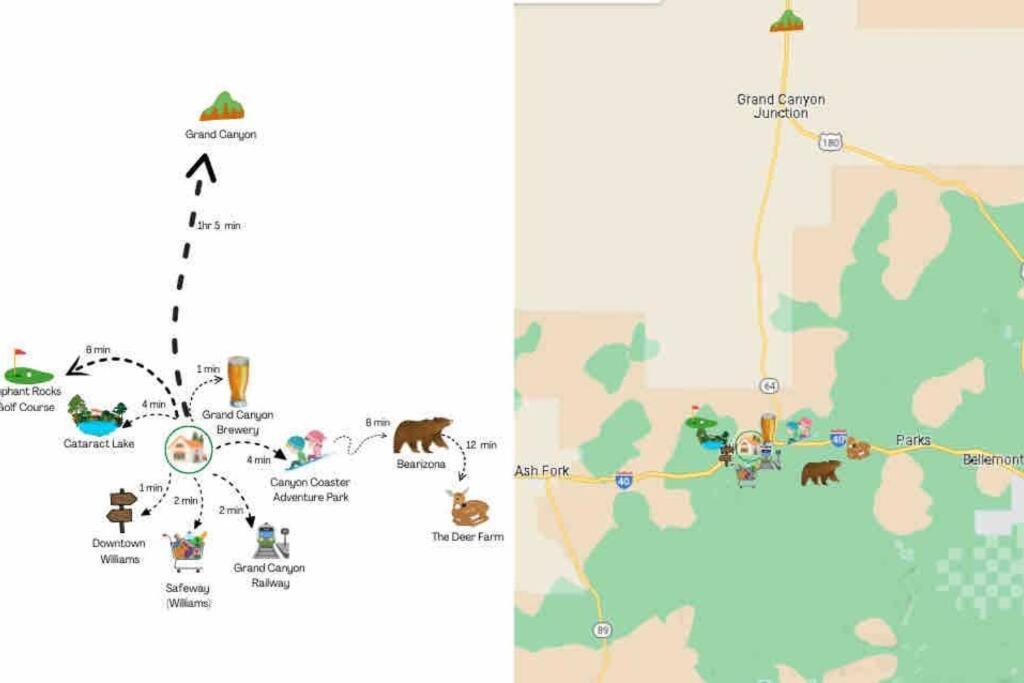 Walk To Gc Train Depot And Route 66, King Beds, Game Room, Bbq, Firepit Вільямс Екстер'єр фото